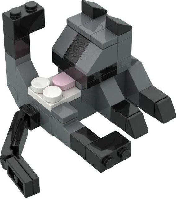 MOC Entzückende Katze, Baustein Spielzeug, 62 Teile - Bild 1