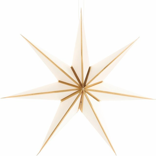 Rico Design Papierstern Weiß/Gold für Weihnachten - Bild 1