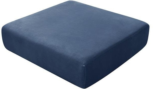 Waschbarer Sofa-Sitzkissenbezug aus weichem Samtstoff in Blau, abnehmbarer Stretch-Bezug für dein Sofa - Bild 1