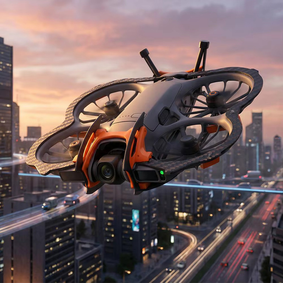DJI Neo 2 Kohlefaser Drohnenschutz 360 Grad Stoßstangenring in Schwarz - Bild 2
