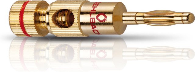 Oehlbach Lautsprecher-Steckverbinder Banana B2 seitlich in Gold, 4er-Set - Bild 2