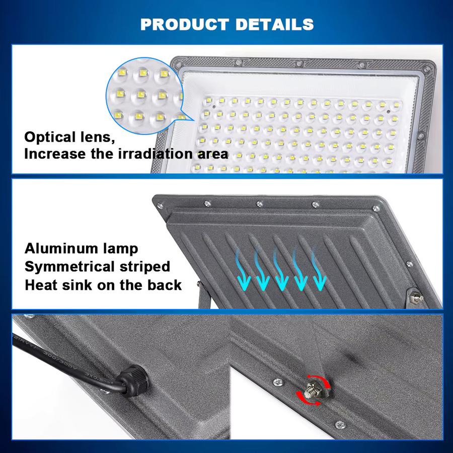 PARKSON LED-Flutlicht für den Außenbereich in Grau, Kaltweiß, IP66 wasserdicht, 64W - Bild 2