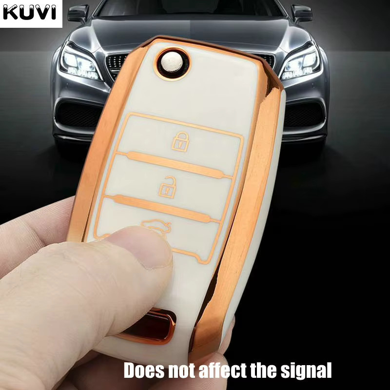 Kuvi TPU Schlüsselhülle zum Klappen für KIA Rio, Soul, Sportage, Ceed, Sorento und Cerato - Bild 3