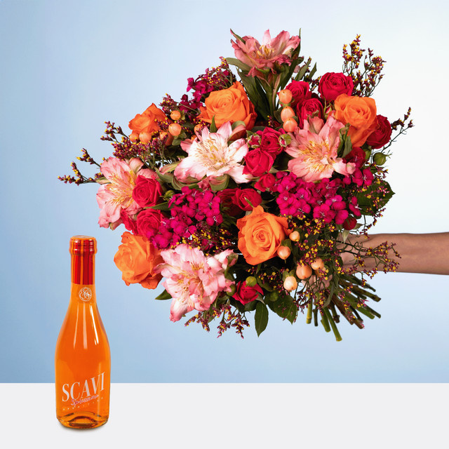 BLUME2000 Pink Perfection Bouquet pink orange 0,2l - Bild 1