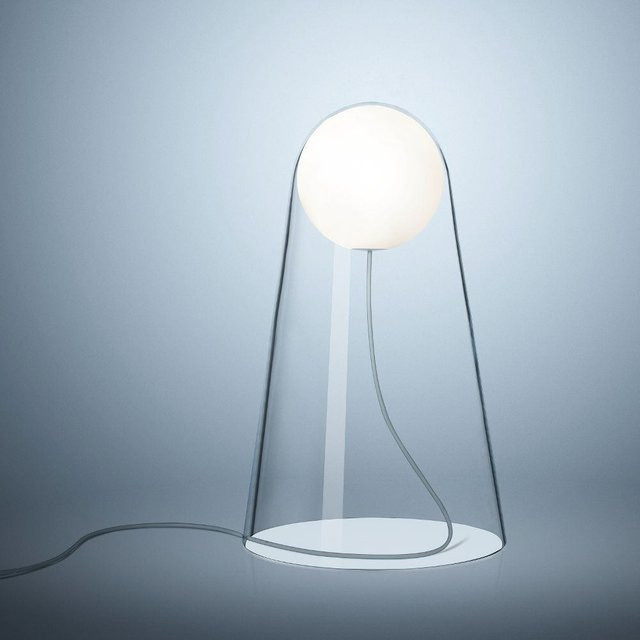 Foscarini Satellight LED-Tischleuchte aus Glas in Weiß und Transparent, dimmbar - Bild 1
