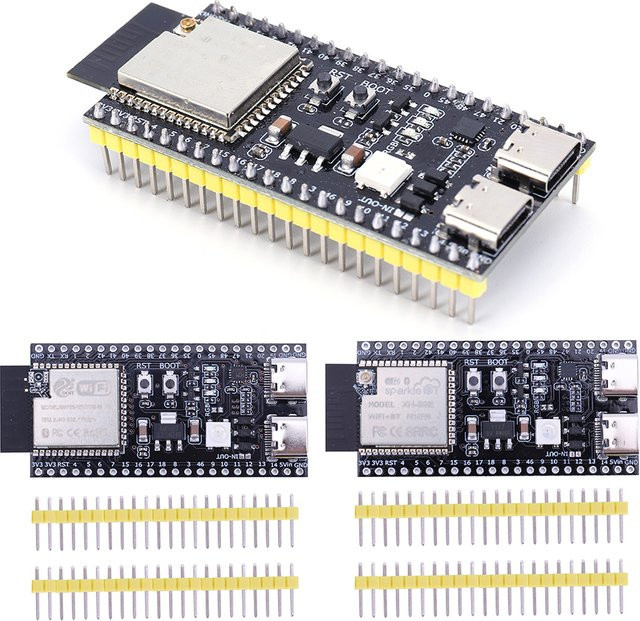 Shunmaii ESP32-S3 Dual Type-C Entwicklungsboard mit WiFi-Erweiterungsplatine und 2,4G WLAN-Modul in Schwarz - Bild 1