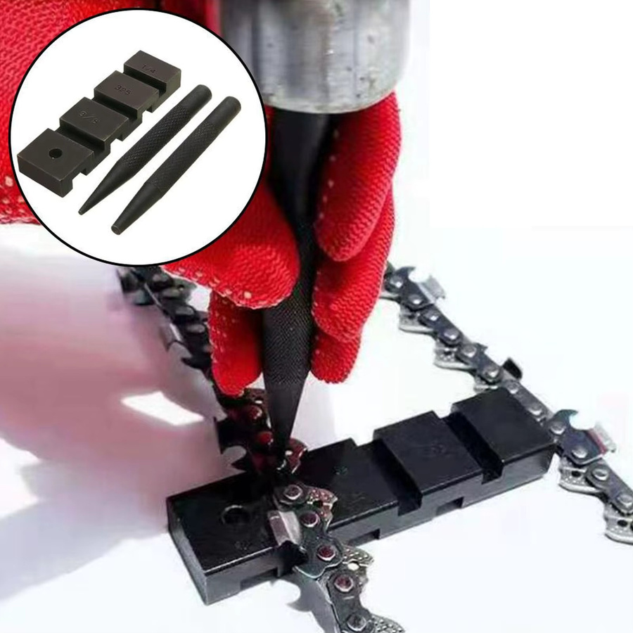 MESTEK Tragbares Kettensägen-Reparaturset mit Kettenamboss und Stanzwerkzeug für 1/4 und 3/8 Zoll 325 404 Teilung, 10-Glieder-Reparatur-Set - Bild 3
