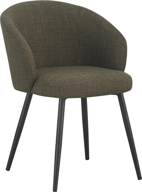 Mömax Stuhl Nala in Grün mit Stoffbezug und Metallgestell, B/T/H: 44,5 x 57,0 x 76,0 cm - Bild 1