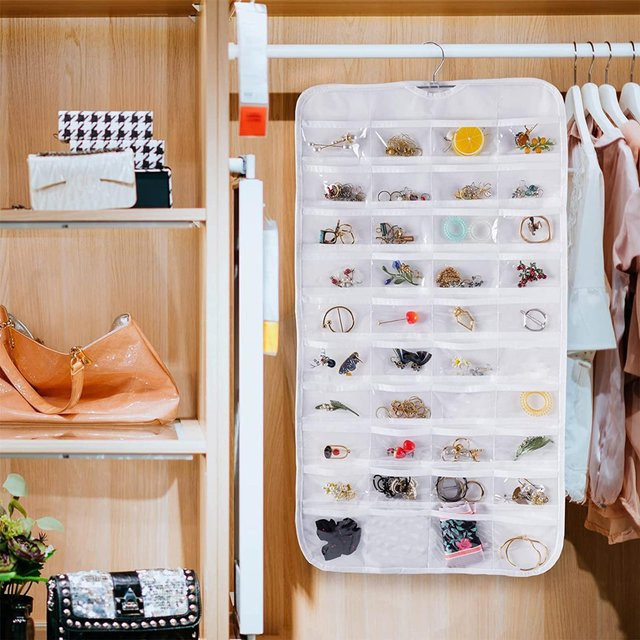 Youhua Wand-Organizer als Hängetasche zum Sortieren und Aufbewahren von Schmuck und kleinen Gegenständen in Weiß - Bild 1