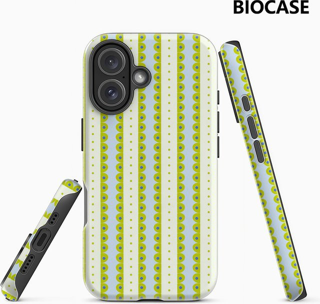 Potdemiel Lime Ribbon Magnetische Handyhülle für iPhone 17 16 15 14 13 Pro Max Plus, Robuste Einzel- und Doppelschicht-Schutzhülle, Multicolour - Bild 1