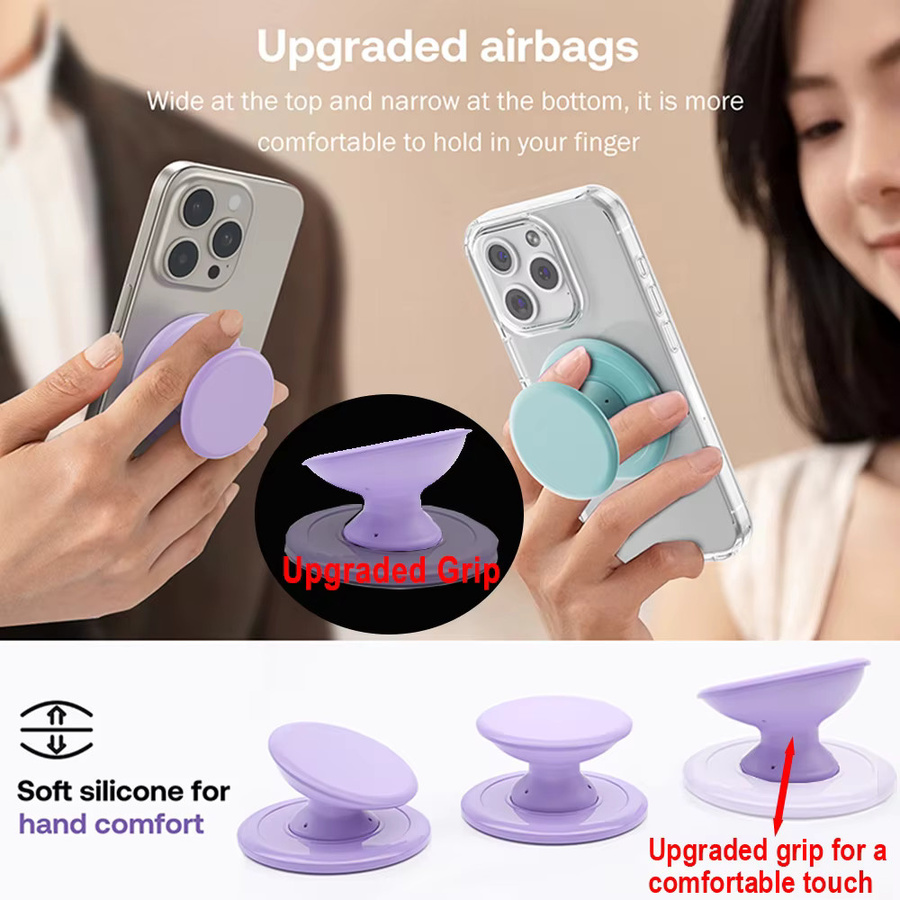 Grippopso Magnetischer Handygriffhalter aus Silikon für MagSafe Smartphones, Farbe: Weiß - Bild 2