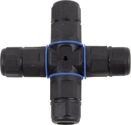Heitronic 45613 Kabelverbinder mit Schraubklemmen, Schwarz, B/H/T: 10,6 x 10,2 x 2,6 cm - Bild 1