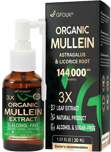 GFOUK Bio-Königskerzen-Lungenreinigungsspray mit Astragalus- & Süßholzwurzel-Extrakt - Bild 1