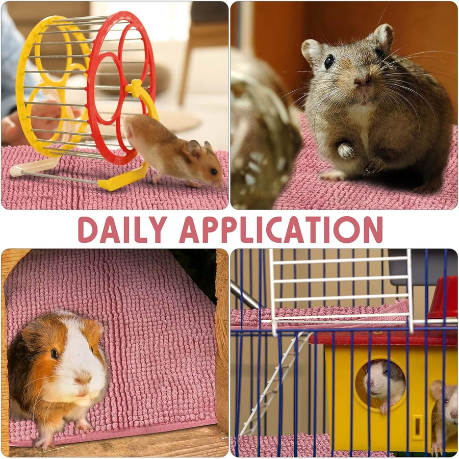 icobbler 4er-Set Meerschweinchen Käfig Liner, waschbare und wiederverwendbare Kaninchen Matten als Schlafunterlage und Trainingspads - Bild 3