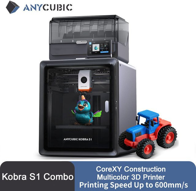 Anycubic Kobra S1 Combo Mehrfarbiger FDM 3D-Drucker mit 600 mm/s Höchstgeschwindigkeit - Bild 1