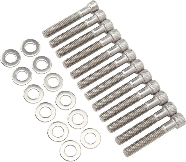 Neoglint Zylinderkopfschrauben-Satz aus gehärtetem 304 Edelstahl in Silber poliert für FORD SMALL BLOCK SBF - Bild 1