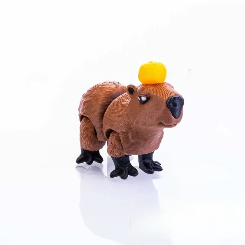 Bewegliche Capybara-Actionfigur von SHINEHENG, 3D-gedrucktes Tierornament zur Dekoration - Bild 4