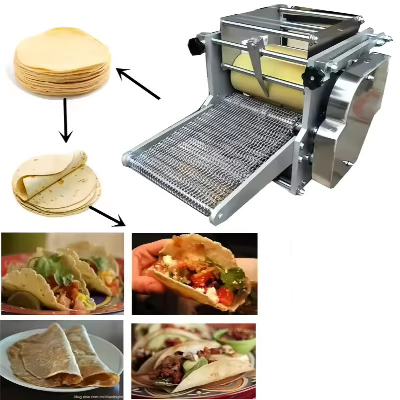GUOHE Vollautomatische Tortilla-Maschine aus Edelstahl in Silber für die industrielle Herstellung von Mehl-, Mais-, Taco-, Roti- und Brotprodukten - Bild 5