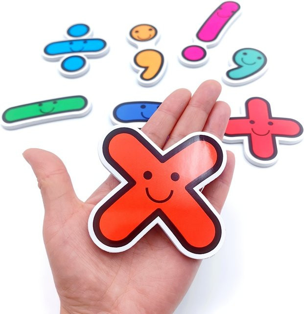 Magnetisches Mathe-Symbole und Interpunktionsset mit 14 Teilen in Mehrfarbig, Kunststoff - Bild 1