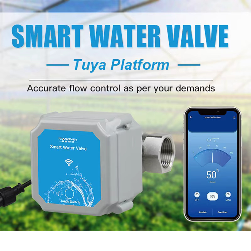 Tuya Intelligentes Wasser-Kugelventil mit Abschaltfunktion von 0% bis 100% für Gartenwasserhahn-Automatisierung via Zigbee oder WLAN in Weiß - Bild 2