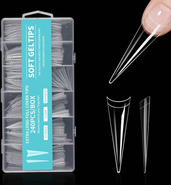 Misscheering Stiletto Falsche Nägel, Glänzend, Gel, 240 Stück - Bild 1
