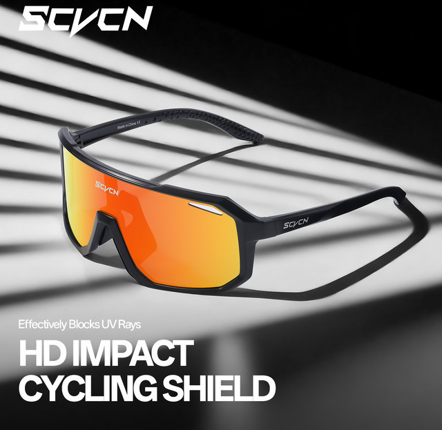 SCVCN Sportsonnenbrille, Unisex, Vollrand, Kunststoff - Bild 1