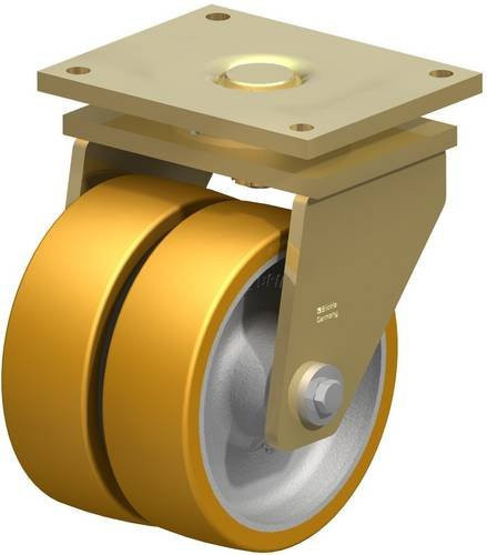 Blickle LSD-GTH 252K Doppel-Lenkrolle in Silber mit 250 mm Rad-Durchmesser und einer Tragfähigkeit von max. 3700 kg - Bild 1