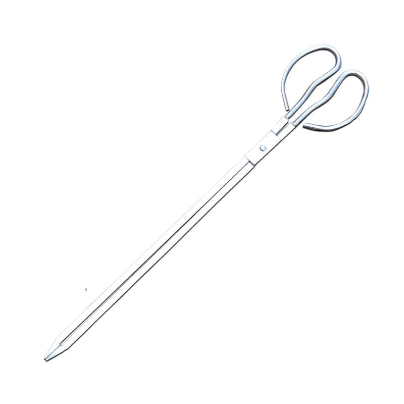 Geschmiedete Mehrzweckzange aus rostfreiem Stahl in Silber als robuste Kaminzange, Grillklemme und Haushaltsmüllpflücker mit flachem Kopf - Bild 4