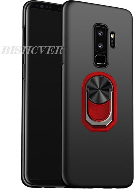 Samsung Galaxy S9 S9 Plus Silikon Schutzhülle mit Ringhalterung in Schwarz - Bild 1