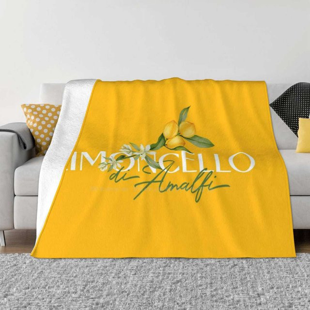 KBKFJJ Kuschelige Decke Limoncello Di Amalfi in Gelb und Multicolour, B/H: 101,6 x 101,6 cm - Bild 1