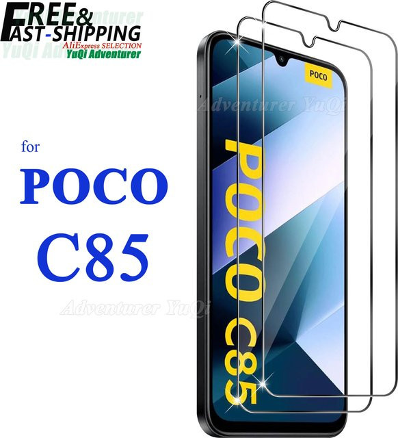 Xiaomi POCO C85 Displayschutzfolie aus gehärtetem Glas, HD 9H, transparent - Bild 1