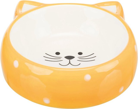Jollypaw Keramiknapf Katzengesicht Orange 0,25 l, Durchmesser: 12 cm