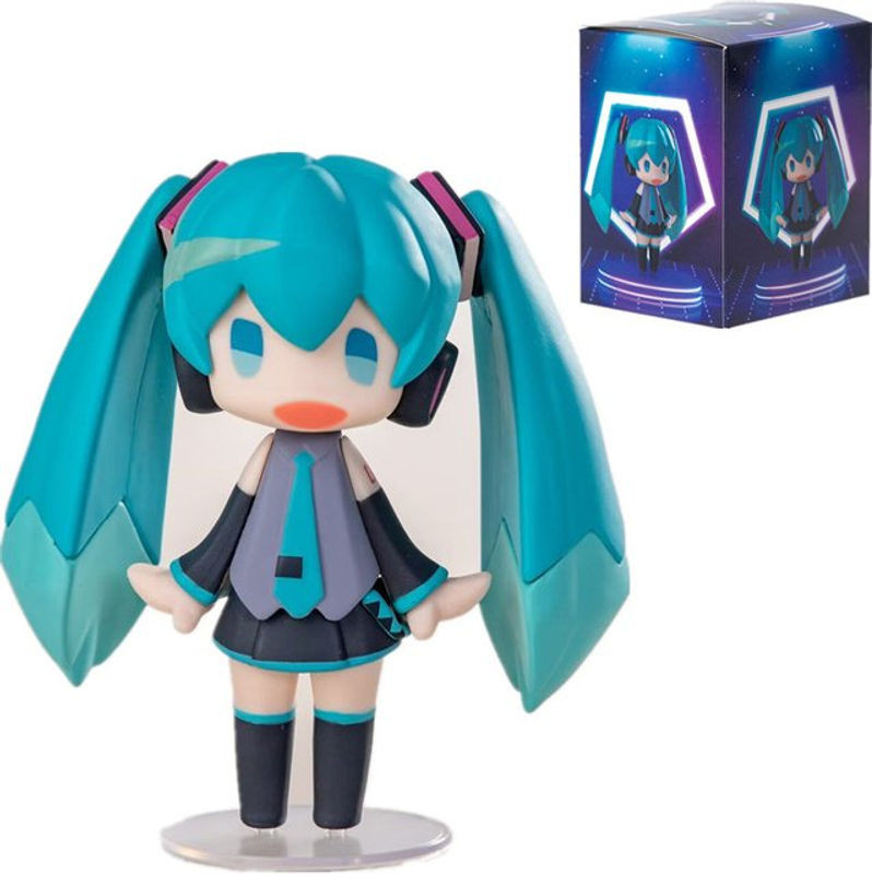 Bandai Hatsune Miku Anime Figur Q-Version aus Kunststoff, mehrfarbig, Höhe: 10 cm - Bild 1