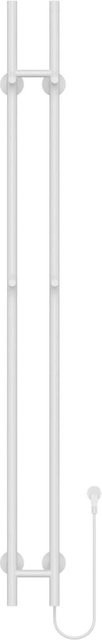 Belvit Elektrischer Handtuchtrockner Doppelrohr aus Aluminium in Weiß Glänzend mit Timerfunktion, H x B: 150 x 16,8 cm - Bild 1