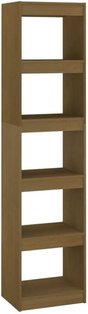 vidaXL Bücherregal und Raumteiler aus Massivholz Kiefer in Honigbraun, B/T/H: 40 x 30 x 167,5 cm - Bild 1