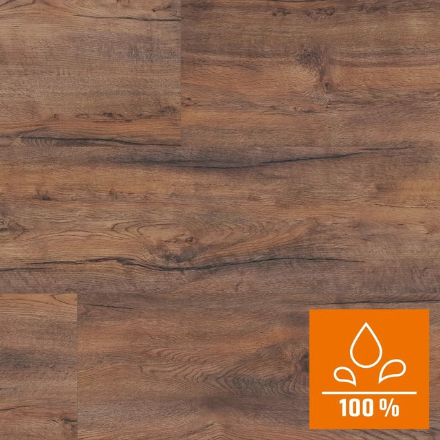 Kaindl Proganic Laminat Eiche Saloon Ellsworth wasserfest in Braun und Weiß mit Holzoptik, Stärke: 8,5 mm - Bild 1