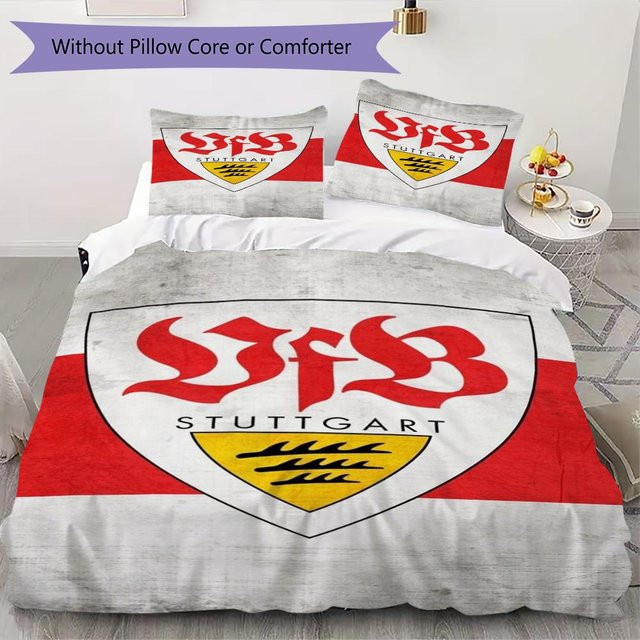VfB Stuttgart Bettwäsche-Set On My Love Home mit Bettbezug und 2 Kissenbezügen, Rot, B/H: 135 x 200 cm - Bild 1