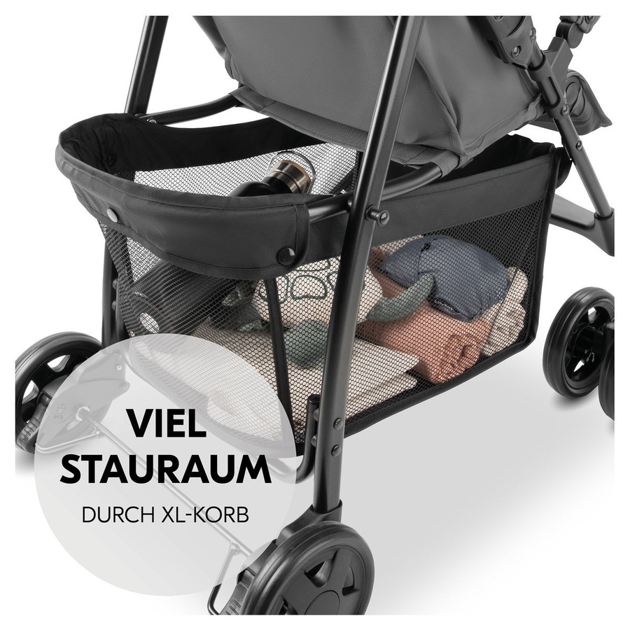 Hauck Travel Buggy Sport in Grau mit Federung und schwenkbaren Rädern - Bild 6