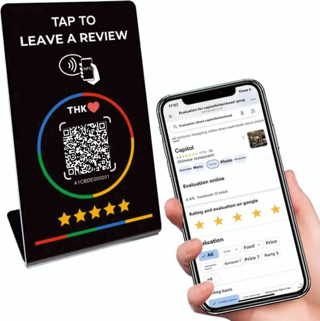HACHANLUN NFC 215 Tap Card in Weiß zur Programmierung für Google Reviews und QR-Codes (13,56 MHz) - Bild 1