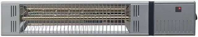 Jet-Line Elektrischer Terrassen-Wandstrahler Pegasus 1500 Watt in Silber mit 3 Leistungsstufen, H x B x T: 54,7 x 12,7 x 9 cm - Bild 1