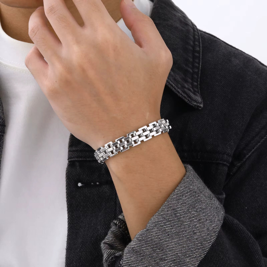 prjewel Armband Edelstahl, Silber, Herren - Bild 3