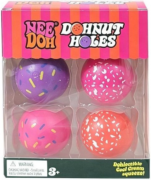 Schylling Needoh Krapfenlöcher, Quetschbälle, Knetspielzeug, 6er Pack - Bild 1