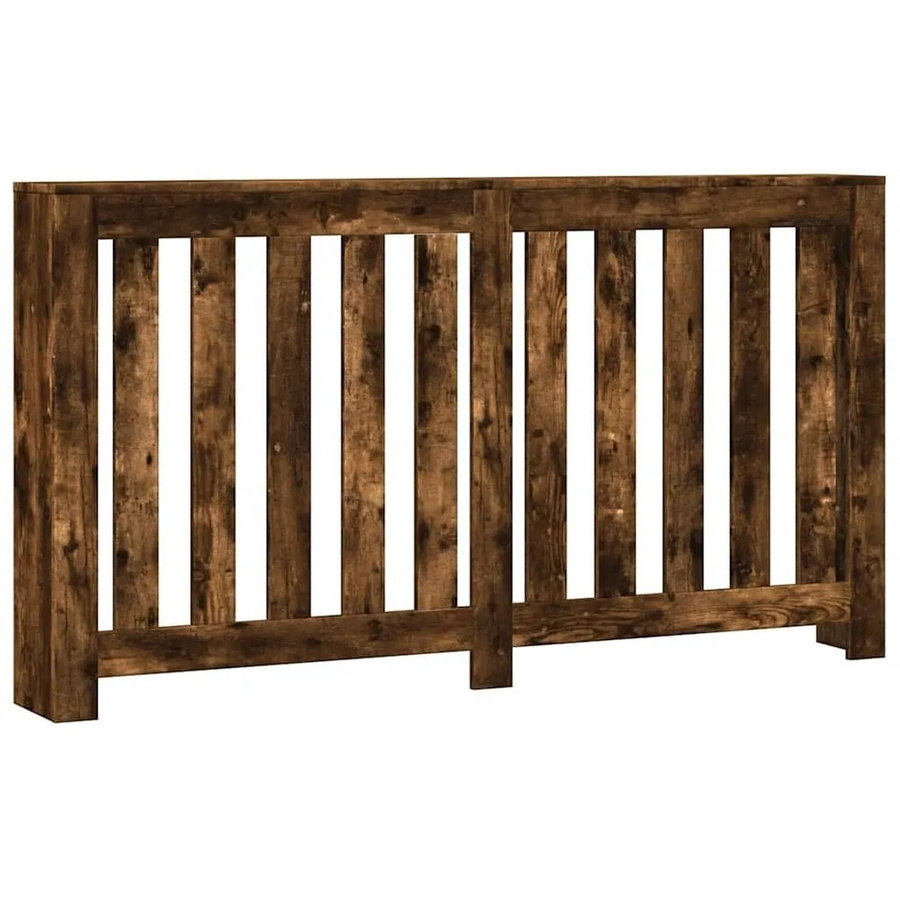 vidaXL Heizkörperverkleidung im Latten-Design aus Holzwerkstoff, Farbe: Räuchereiche/Braun, B/T/H: 149 x 20 x 82 cm - Bild 2