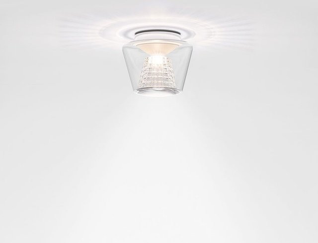 Serien Lighting Annex Ceiling S LED-Deckenleuchte mit klarem Glasschirm und Kristall-Reflektor, Farbe Transparent/Silber, Durchmesser: 14 cm, Warmweiß 2700K - Bild 1
