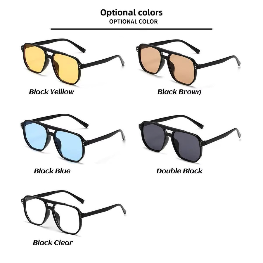 MOYOKA Sonnenbrille Aviator, Vollrand, Kunststoff, Unisex, Schwarz - Bild 4