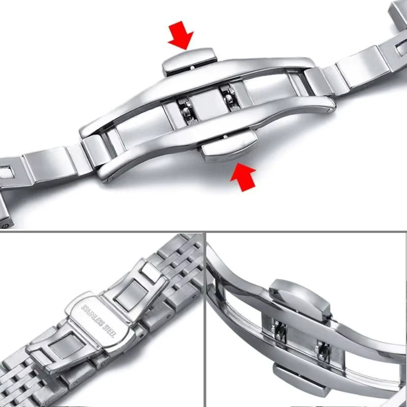 Aotelayer Uhrenarmband Edelstahl, Silber, Unisex - Bild 2
