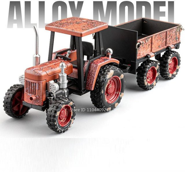 Linyi toy car Retro Gehender Traktor, Modell Spielzeug, 1:32, Metall, mit Licht und Ton, ab 14 Jahre - Bild 1