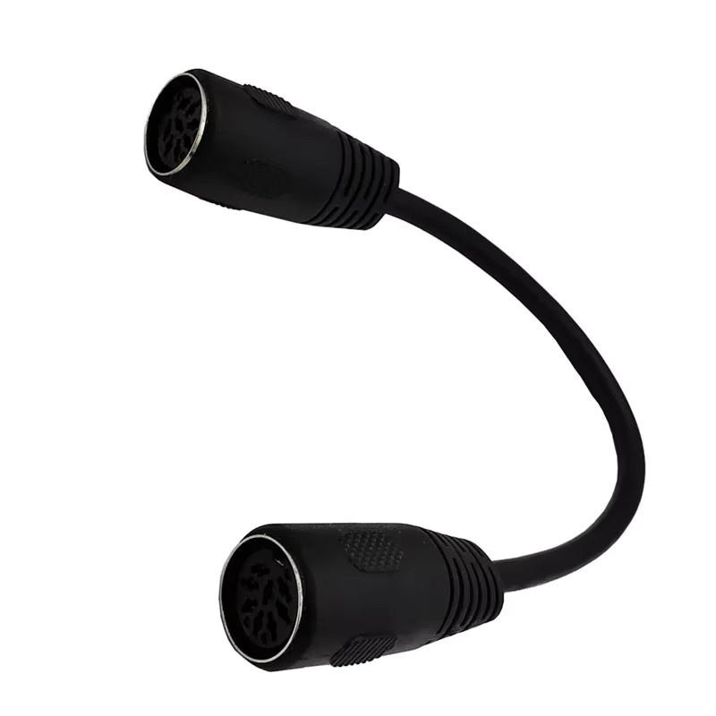 BSN Lautsprecher-Audiokabel 8-polig DIN-Buchse auf Buchse, Schwarz, Länge: 0,2 m - Bild 3