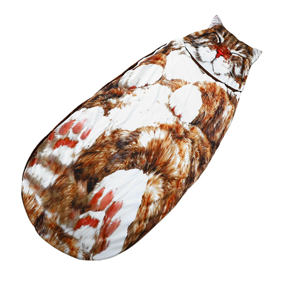 Niedriger Plüsch-Schlafsack in Katzenform für Erwachsene für Camping und Reisen - Bild 2