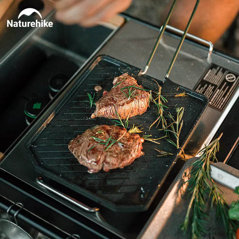 Naturehike Camping-Kochpfanne mit Antihaftbeschichtung in Schwarz für Picknick und Wandern - Bild 2